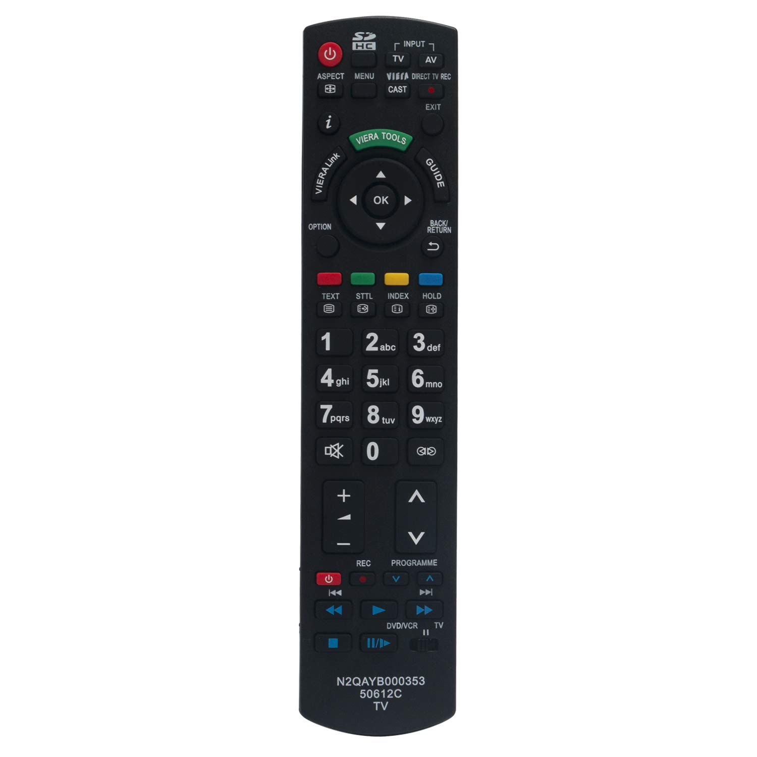 VINABTY N2QAYB000353 Replaced Remote Control fit for Panasonic TV TX-L37U2E TX-L37U3B TX-L37U3E TX-L42E3B TX-L42E3E TX-L42S20E TX-L42U2B TX-L42U2E TX-L42U2L TX-L42U3B TX-L42U3E TX-LF32S20 TX-LF37S20