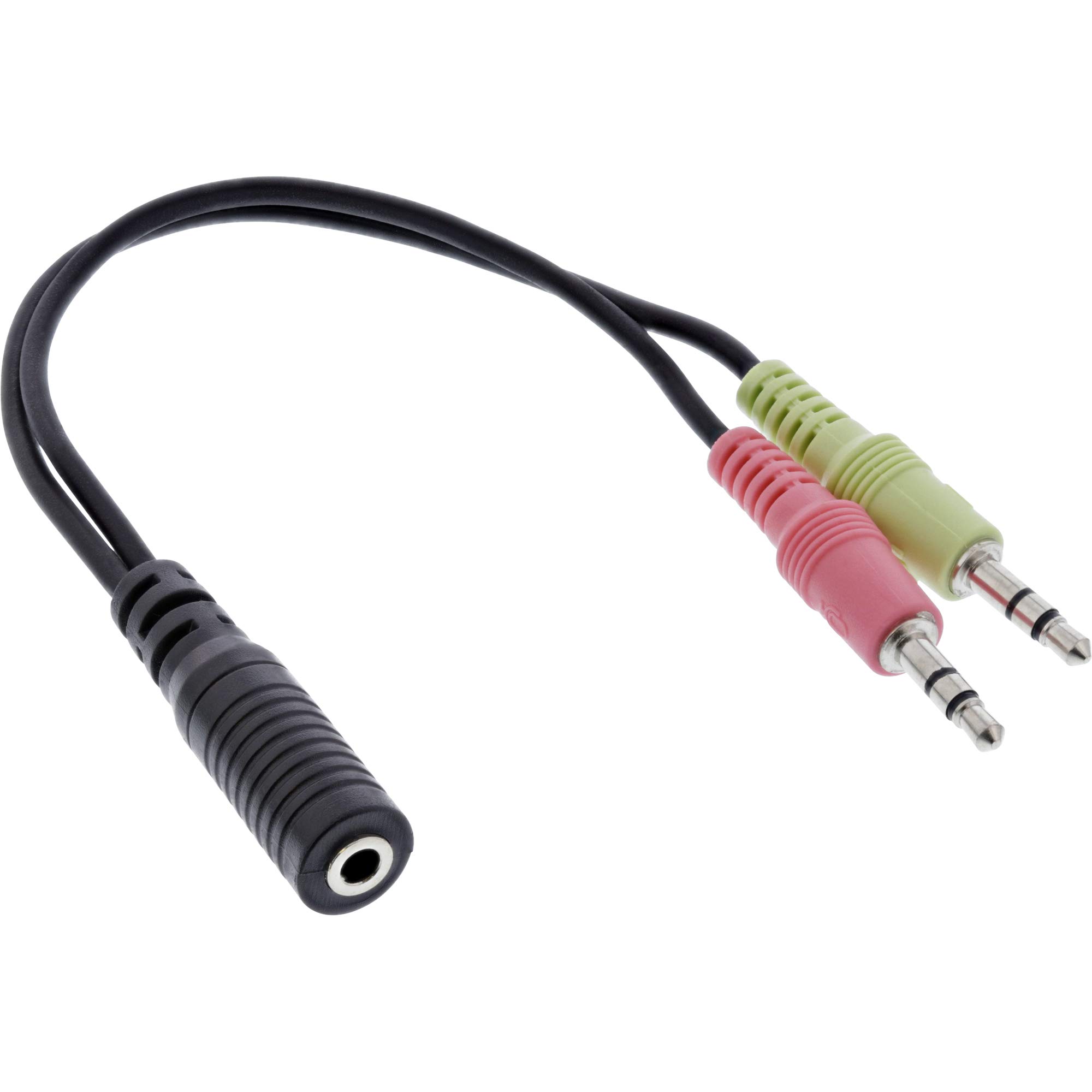Cavo Audio InLine 2x Jack 3, 5mm maschio / 1x Jack 3, 5mm femmina 4poli Ctia 0, 15m [99312I]