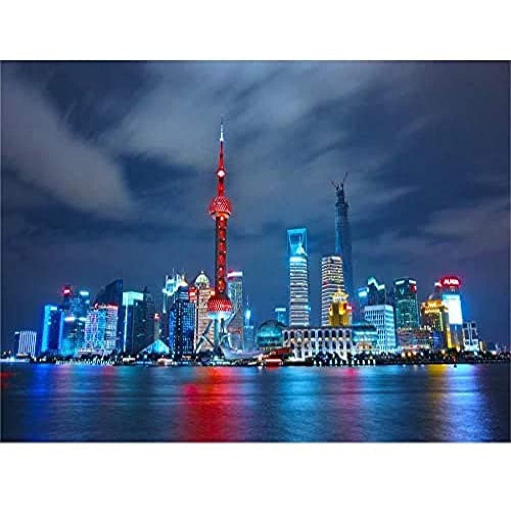 Yang Shanghai City China Skyline Canvas Wall Art Print