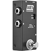 A/B Switch Guitar Pedal - Sunydog ABY Box Line Selector, Mini ABY Switch Guitar Effect Pedal True Bypass Guitar Bass Pedal AB