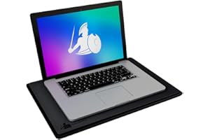 DefenderPad Laptop EMF Radiation Protection & Heat Shield by DefenderShield - EMF Blocker Lap Pad & 5G Protector Computer Lapdesk Compatible with up to 17" Laptop, Chromebook, MacBook (Black)