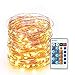 LED String Lights 66 Feet Long 200 LEDs BearMoo Dimmable Glimmer Decorative Lights with Remote Control for Bedroom, Wedding, Parties, Complete Waterproof, UL Listed, Copper Wire Lights, Warm White