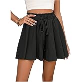 BEAUDRM Women's Flowy Shorts Beach Vacation Summer High Waist Wide Leg Casual Dressy Shorts