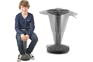 S AFSTAR Ergonomic Wobble Stool, Kids Active Motion Stool w/ 16"- 23.5" Adjustable Height, 245 LBS Weight Capacity, 360-Degree Wiggle Chairs Kids Wobble Chair for Classroom Preschool (Grey)