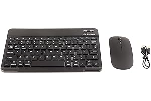 SUNGOOYUE Wireless Keyboard Mouse Combo, Ultra Thin Silent Rechargeable Built in Battery 180mAh 3 Level DPI 800 1200 1600 Erg