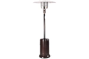 Elevon 48,000 BTU Outdoor Propane Patio Heater with Wheels, Commercial & Residential, Bronze