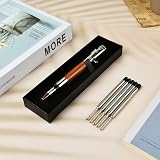 AUAUY Bolt Action Pen with Gift Case Aluminum Retractable Ballpoint 5 Refills view 6