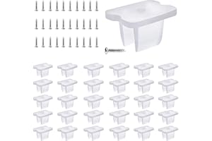 Chaokant 30 Pack LED Strip Mounting Clips with Screws, Waterproof Translucent Holder for 5-6mm LED Light Strips, Easy Installation