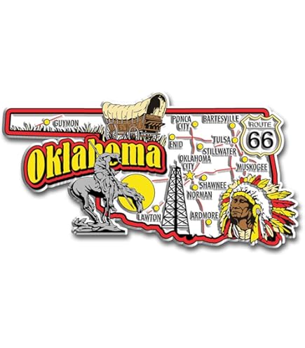 Love From Oklahoma Vintage Magnet - 3.4x1.9 Inch 3D Rubber Souvenir Made In USA By Classic Magnets