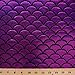 Mystic Hologram Jumbo Fish Scale Stretch Spandex Fuchsia 58 Inch Fabric by The Yard (F.E.