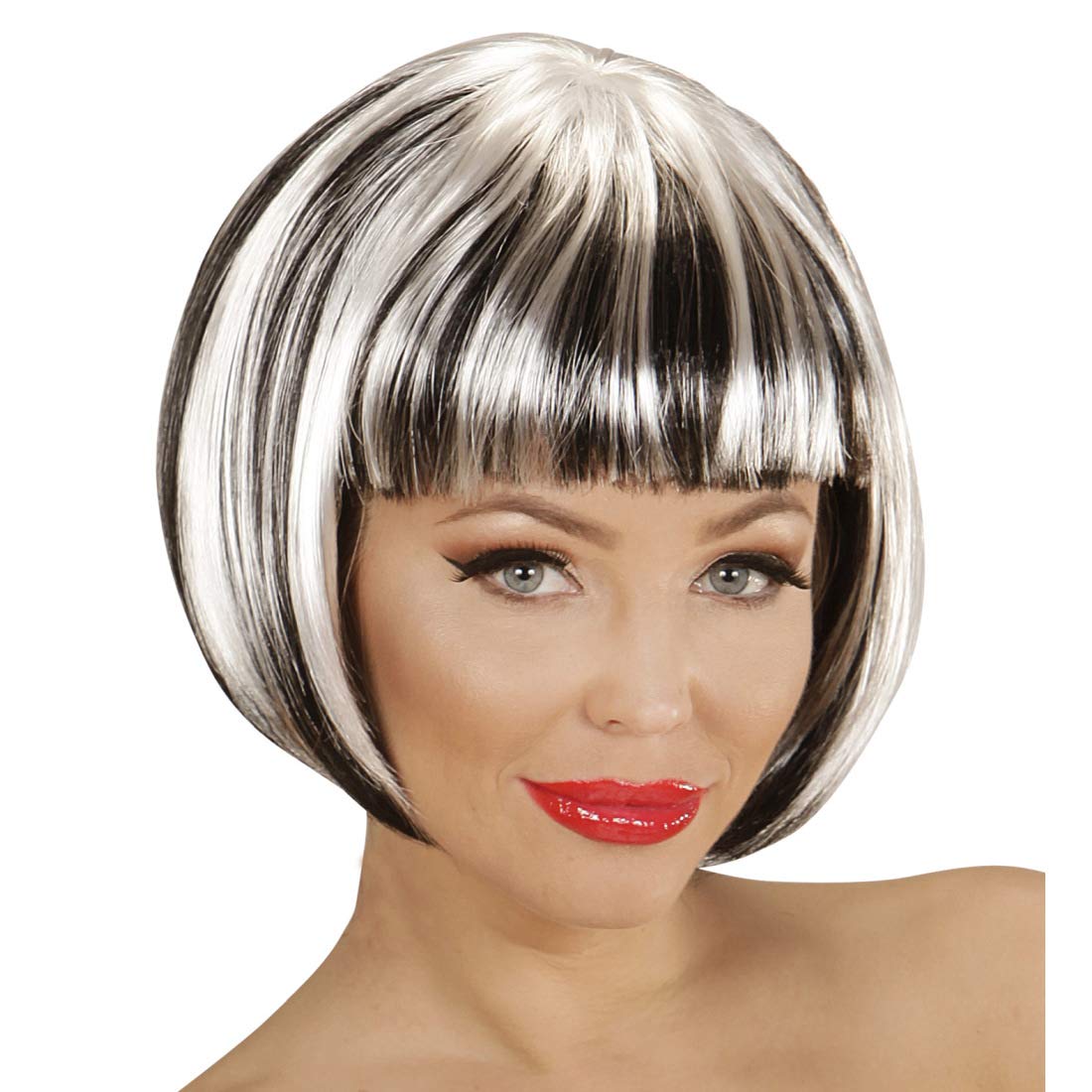 Deguisements Et Accessoires Noir Blanc Net Toys Perruque Originale Coupe Au Carre Avec Frange Pour Femme Perruque Chic Pour Femme Bob Court Un Attrape Regard Pour Soiree A Theme Carnaval Jeux Et Jouets