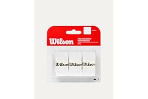 Wilson Pro Overgrip Perforated 3 Pack - White, Green, Pink - Tennis - Badminton - Squash