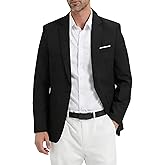 i · FineLong Men's Slim Fit Suit Jacket One Button Casual Lightweight Suit Daily Jacket Sport Coat