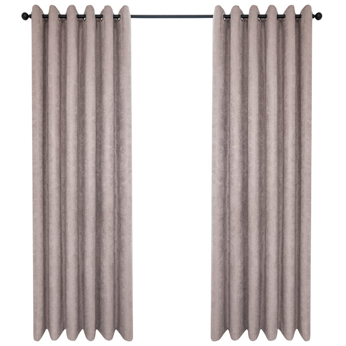 QINUO HOME Stone Curtains 54 Drop Eyelet - Luxury Faux Linen Curtains for Window Treatment, Modern Thermal Blackout Curtains for Bedroom Noise Reducing, 66 x 54 Inch, Set of 2, Stone