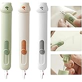 Dual Function Seam Ripper and Needle Threader Compact Design Needle Threaders for Hand Sewing Threaders for Sewing Perfect for Easy Stitch Removal and Threading Needles Efficient Seam Ripping（3PCS）