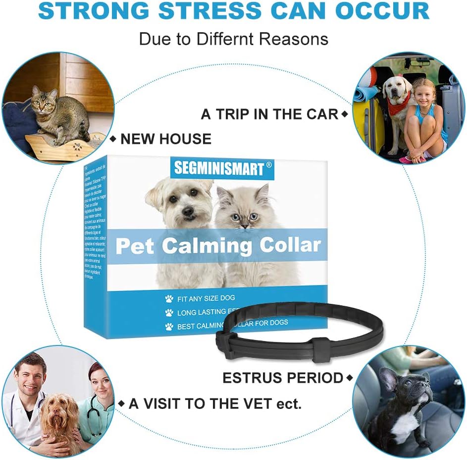 SEGMINISMART Calming Collar for Dogs,Calming Cat Collar,Antianxiety