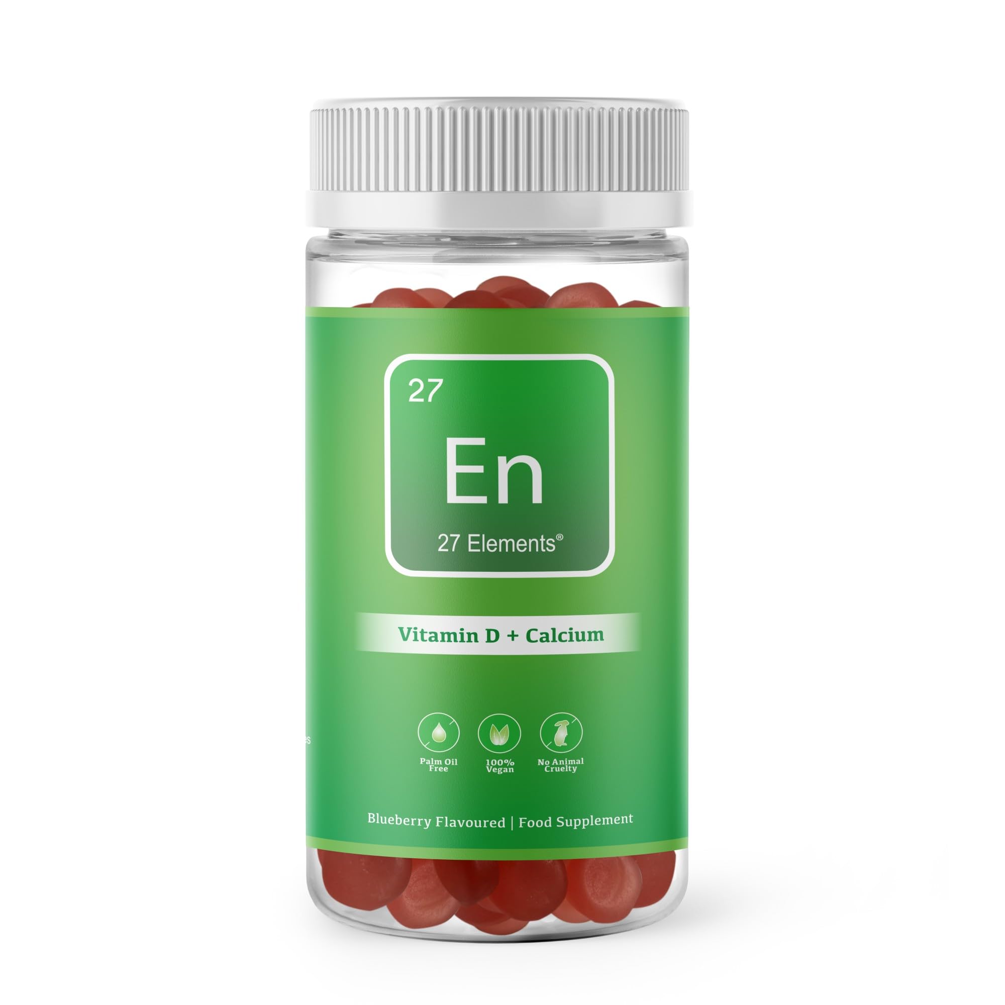 Vitamin D + Calcium Multivitamin Gummies | 60 Gluten Free & Palm Oil Free Vegan Gummies - One Month Supply | Vitamin D = 200% NRV | Chewable Gummy Vitamins for Adults & Children | Made in the UK