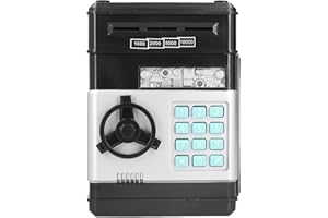 Electronic ATM Saving Box Cash Coins Save Banks Piggy Bank Can Auto Scroll Paper Money