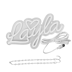 ATTNEON Layla Name Neon Sign for Wall Decor,LED