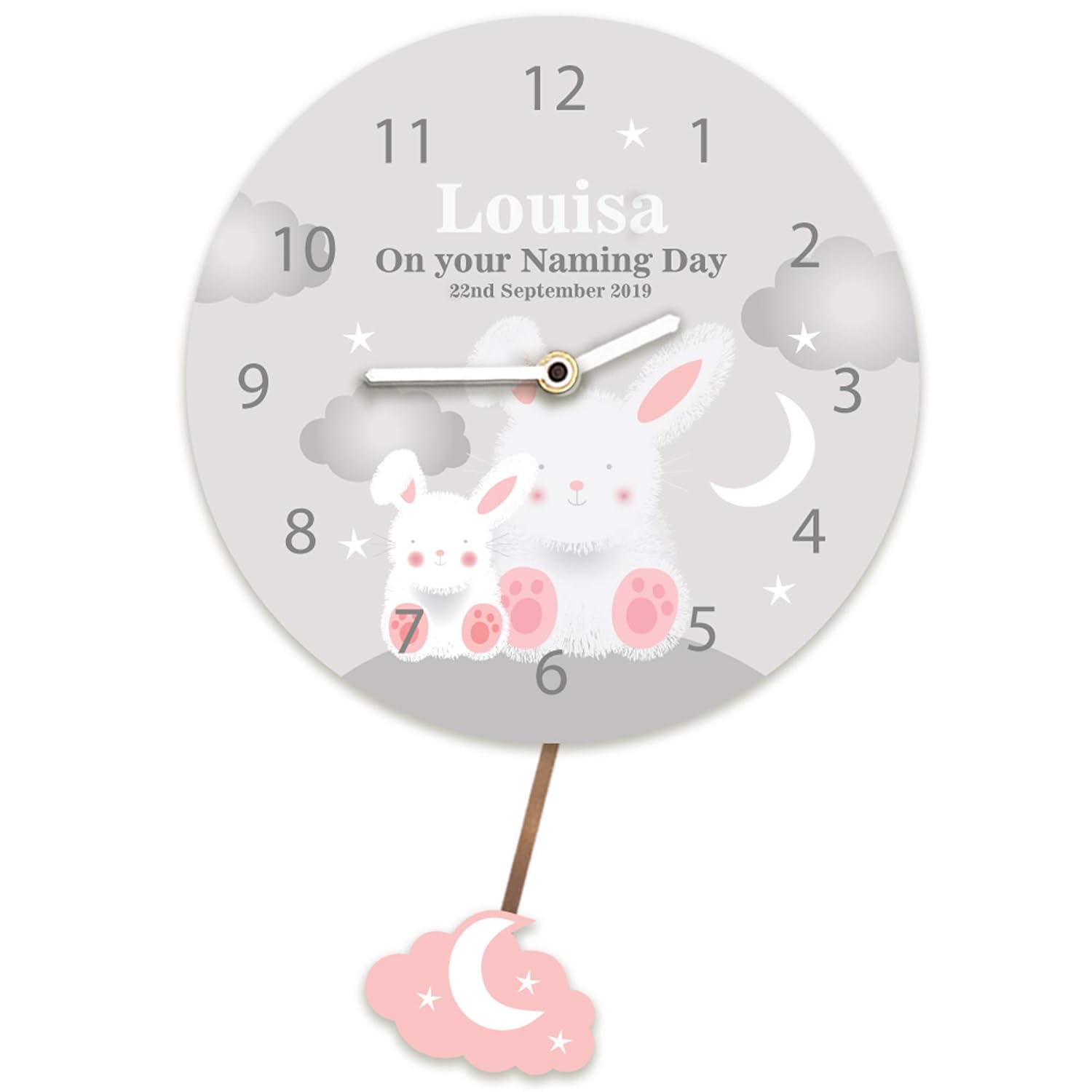 personalised clock baby