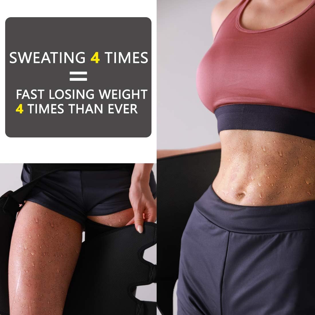 High Waist Trainer Thigh,3-in-1 Trimmer Fitness Thigh Trimmers for Women: Clothing