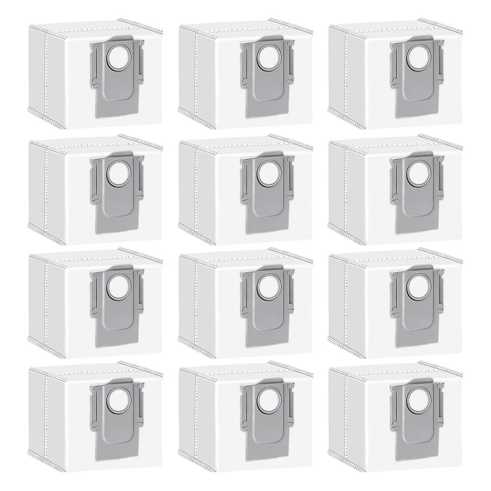 Neutop Replacement Dust Bags Compatible with Roborock Q10 S5+, Q7 L5+, S8, S8 Pro Ultra, S7 MaxV Ultra, Q5, Q5 Pro+, Q7, Q7 Max+, Q8 Max+, Robot Vacuums, 12-Pack.