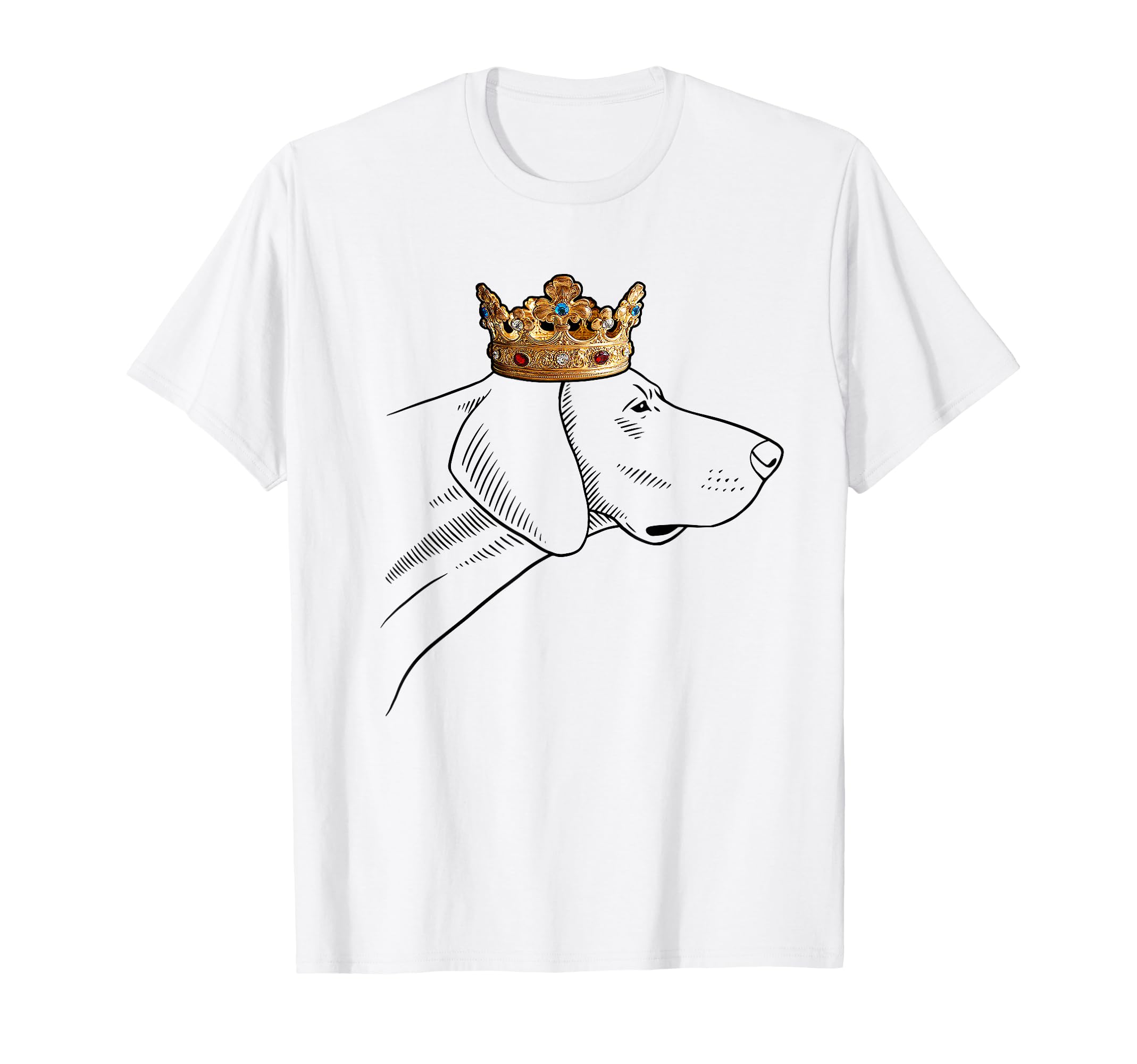 Pointer Dog Wearing Crown T-Shirt