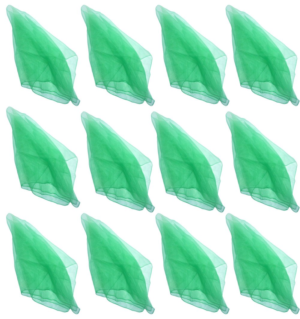 Hoerev Pack of 12 Aapprox. 40cm x 40cm Dancing Juggling Scarves