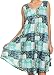 Sakkas Spal Mid Length Scoop Neck Tank Top Printed Batik Caftan Dress/Cover Up