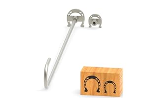 PKPKAUT 2Pcs Mini 3/4" & 1" Branding Irons, Horseshoe Custom Wood Branding Iron Personalized for Wood Working, Leather Hats, Felt, Cowhide, BBQ & Bread Logo, Steak Branding Iron for Food (006#)