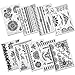 ABOAT Pack of 9 Sheets Henna Temporary Tattoo Black Art Sticker
