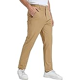 NATUVENIX Golf Pants Men Stretch Work Dress Pants Lightweight 30" Slim Fit Business Casual Pants for Men with Pockets