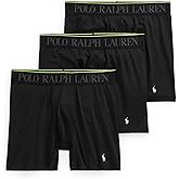 POLO RALPH LAUREN Men's 4D Flex Performance Air Boxer Briefs Regular and Long Leg 3-Pack