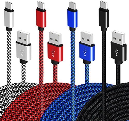 Type C USB Charger Cable, VICOX 4Pack 10Ft Sturdy Braided USB C to USB Fast Charging Data Cable for Galaxy Note 8 S9 S9+ S8 Plus, LG G7 G5 G6 V20, Pixel XL, Oneplus 3T 5 6, VIVO NEX