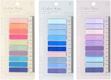 Qufiiry 600 Pcs Sticky Notes 3 Packs Ruler Pages Markers Colored Tabs
