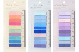 RIGHTWELL 600 Pcs Sticky Notes, Pack of 3 Pads Sticky Tabs, Index Tabs, Book Tabs, Notes Tabs, Annotation Tabs, Colored Page 