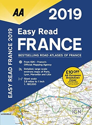Easy Read France 2019 Flexibound (AA Road Atlas France)