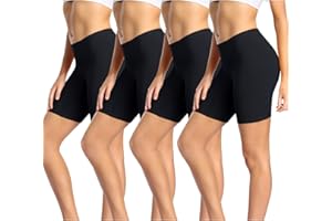 wirarpa Women's Cotton Boy Shorts Underwear Leggings Under Shorts Anti Chafing Multicolor 4 Pack