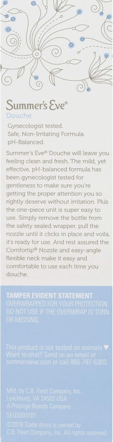 Summer's Eve Douche, Vinegar and Water, pH Balanced & Gynecologist Tested, 4.5 Fl Oz: Health & Personal Care