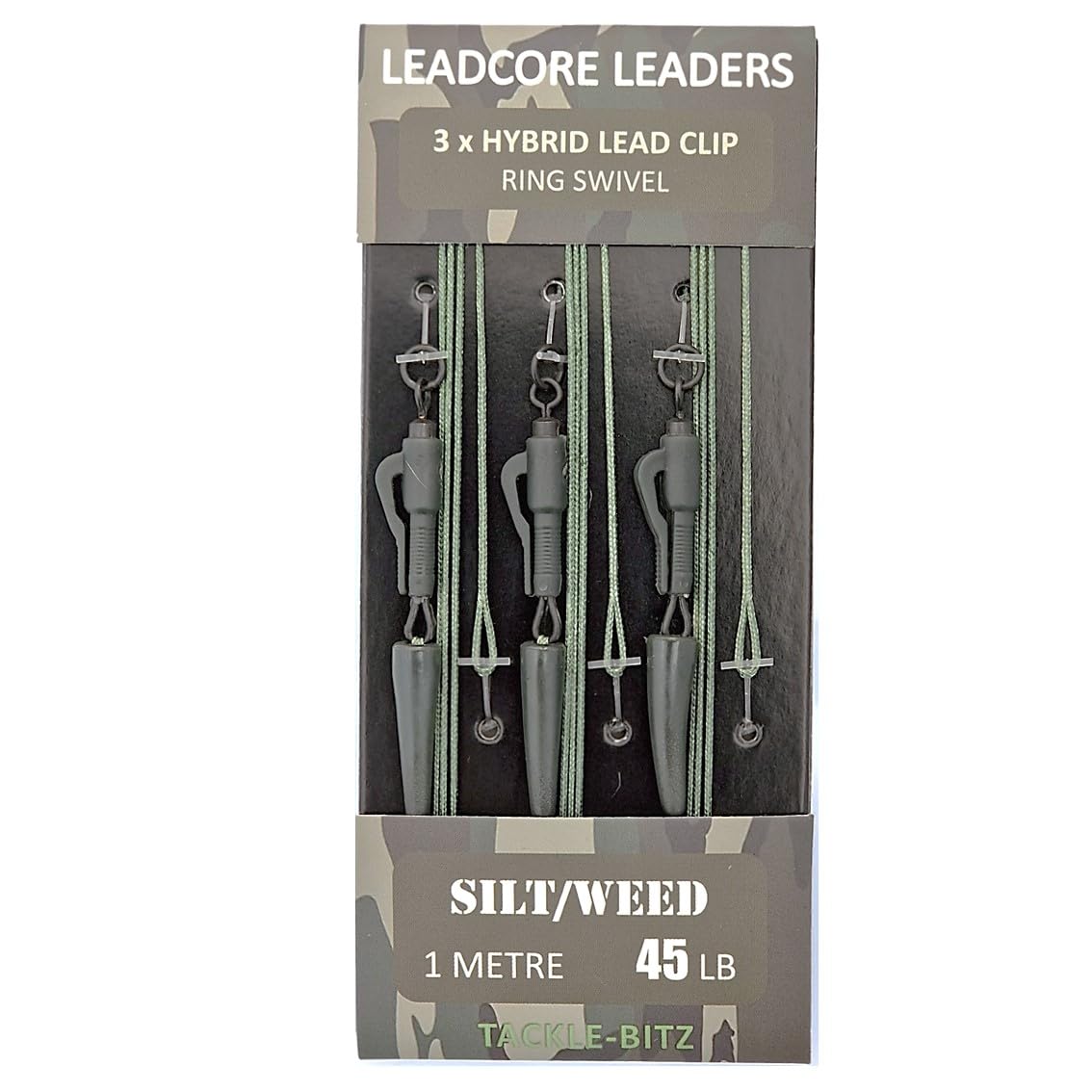 Carp Leadcore Leaders Hybrid Lead clips QC or Ring Swivel Ready Tied (Ring Swivel)