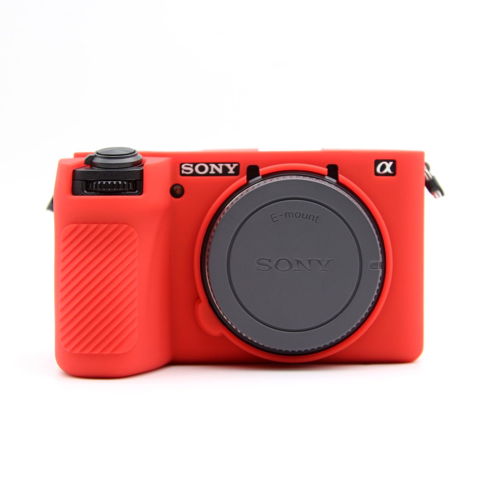 MUZIRI KINOKOO Silicone Case for Sony A6700, Soft Protective Case for Sony A6700/ Alpah 6700 Digital Camera - Anti-Scratch Slim Fit A6700 Silicon Case - Smooth Surface Red