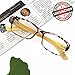 Reading Glasses 8.0 Bamboo Comfortable Fit Reader for Women Men High Magnification Light Tortoise Anti Glare Anti Eye Strain