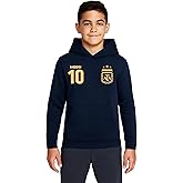 Icon Sports Officially Licensed Argentine Football Association Lionel Messi Pullover Hoodie - Unisex Kids