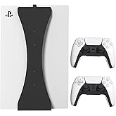 HumanCentric Wall Mount Compatible with Original Fat PS5 Wall Mount with 2 Controller Mounts, Metal Bracket for Fat PlayStati