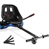 Hishine Hoverboard Seat Attachment 265lbs Capacity, 26"-34.5" Adjustable Length Hover Board Go Kart Accessory w/Comfortable&amp;Sturdy Seat,Go Cart Compatible with 6.5&rdquo; 8&rdquo; 10&rdquo; Hoverboard,Kids Adults
