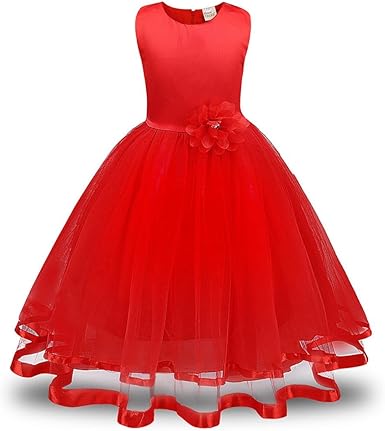 Kolylong Deguisement Robe Tutu Princesse Sans Manche De Noel Pour Enfant Fille Des Vetements Formels Costume Deguisement Robe Longue Fleur Girls Bowknot Dress Amazon Fr Vetements Et Accessoires