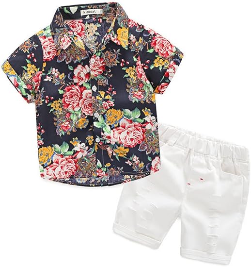 baby boy floral outfit