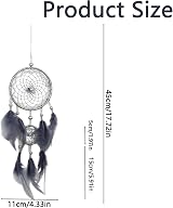 GZGRYTRC Boho Dream Catcher Wall Hanging for Boys - Handmade White Decor view 7