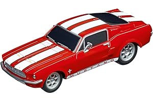 Carrera 64120 Red '67 Ford Mustang 1:43 Scale Analog Slot car for GO Electric and Battery Slot car Racing Track Sets