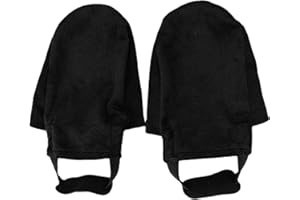 Shakven Bowling Shoe | Non-Woven Fabric Bowling Shoe Cloth with Elastic Cord,Black Bowling Shoe Slider Increases Friction for